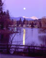 Mirror Pond in Downtown Bend at Sunrise